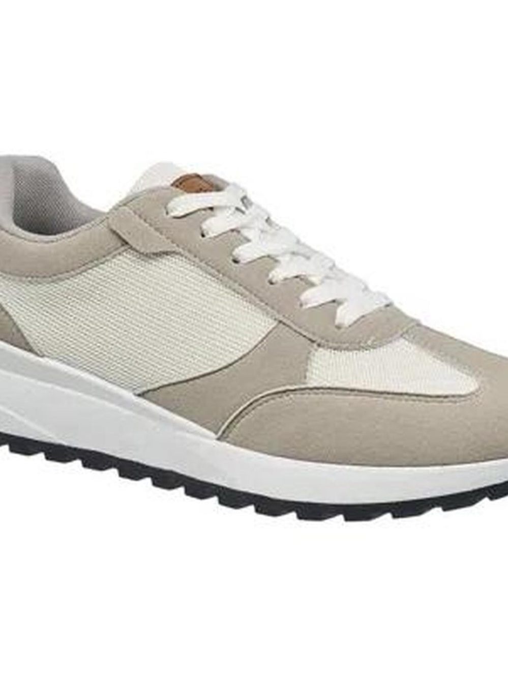 Men's Casual Beige & White Runner Sneakers
